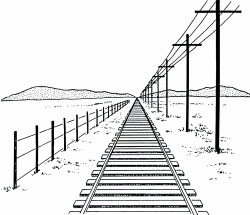 Perspectief spoorweg